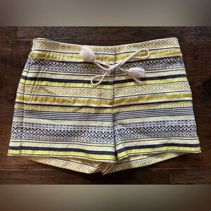 LOFT “Rivera Short” Striped Yellow and Black Women's Shorts- size 2